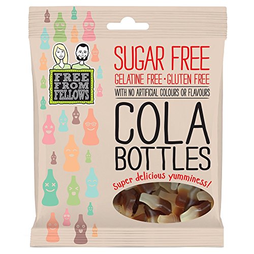 Free From Fellows Kola Bottles Zuckerfreie vegane Süßigkeiten 100 g (10 Stück) von Free From Fellows