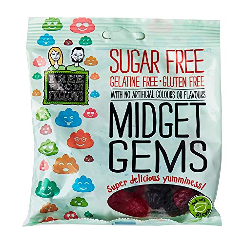Free From Fellows Sugar Free Midget Gems Sweets 100g von Free From Fellows