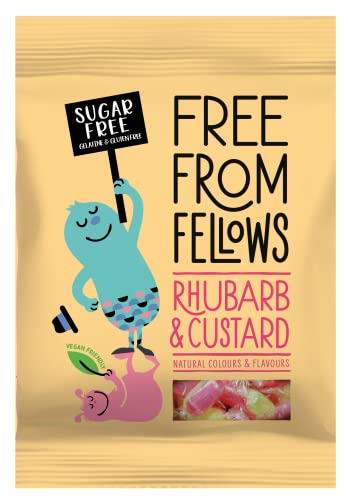 Free From Fellows Sugar Free Rhubarb & Custard Sweets 70g von Free From Fellows