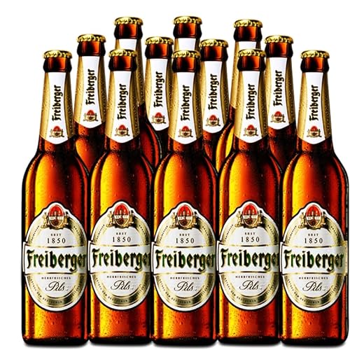 Freiberger Pils (12 Flaschen à 0,5 l / 4,9% vol.) von Freiberger Brauhaus