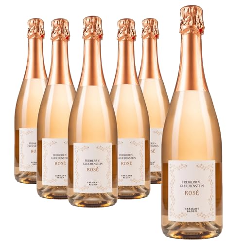 Freiherr von Gleichenstein Baden Crémant Rosé Winzersekt b.A. Brut Sektflasche (6x 0,75l) von Freiherr von Gleichenstein