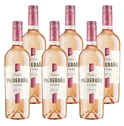 Freixenet Mederaño Rosado Spanischer Roséwein (6 x 0,75 l) - halbtrocken, frisch und fruchtig im Geschmack, ideal als Aperitif, zu Gegrilltem oder zur Käseplatte von Freixenet Mederano