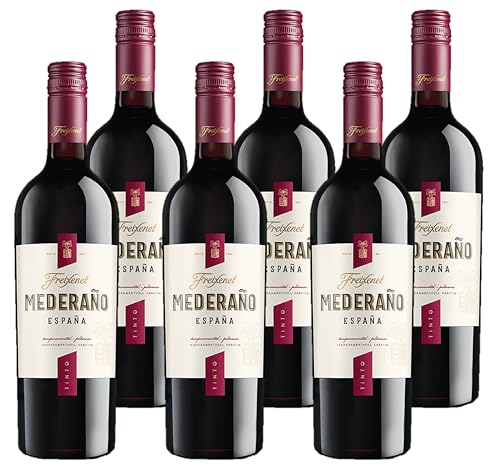 Freixenet Mederaño Tinto Spanischer Rotwein (6 x 0,75 l) Spanish Red Wine, Wein, halbtrocken mit Aromen von Kirsche und Heidelbeere, zu kräftigen Speisen und würzigem Gemüse von Freixenet
