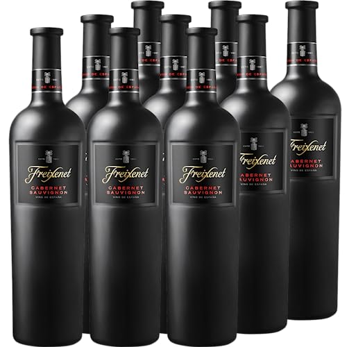 Freixenet Cabernet Sauvignon, Spanischer Rotwein (9 x 0,75 l) in sattinierter Premiumflasche, Spanish Red Wine Collection Dry, Wein, trocken - ideal zu Käse und Fleisch, vegan von Freixenet