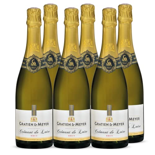 Gratien & Meyer Crémant de Loire A.O.C Brut (6x0,75l) Edler französischer Schaumwein - Cremant auf Champagner Niveau - Frisch fruchtig, Traditionelle Flaschengärung von Freixenet