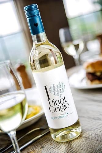 I heart Pinot Grigio Wein (6 x 0,75 l) - trockener, fruchtiger Weißwein mit leichter Säure, Aromen von Zitrone und Pfirsich, modern, leicht, passt zu weißem Fisch, Meeresfrüchten, Salaten und Hähnchen von Freixenet