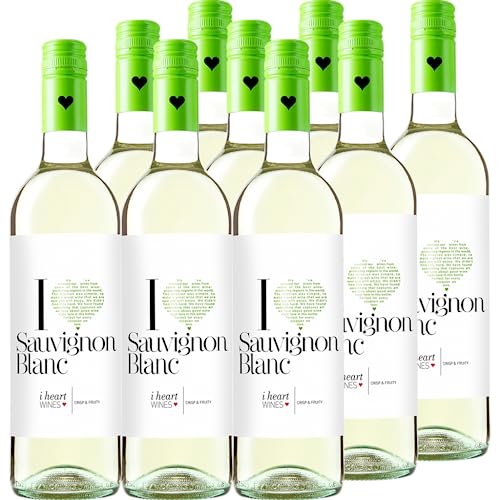 I heart Sauvignon Blanc Wein (9 x 0,75 l) - fruchtig-frischer Weißwein, Trocken, Aromen exotischer Früchte, modern, frisch-fruchtig und leicht, ideal zu leichten Salaten oder Pasta mit hellen Soßen von Freixenet