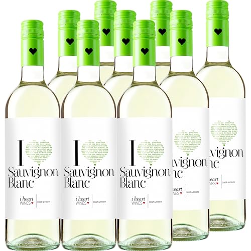 I heart Sauvignon Blanc Wein (9 x 0,75 l) - fruchtig-frischer Weißwein, Trocken, Aromen exotischer Früchte, modern, frisch-fruchtig und leicht, ideal zu leichten Salaten oder Pasta mit hellen Soßen von Freixenet
