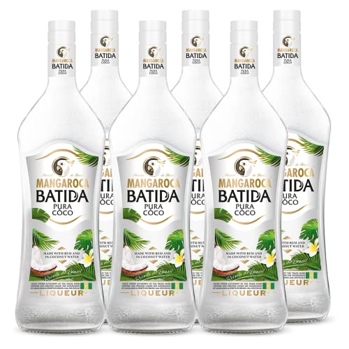 Mangaroca Batida Pura Côco (6 x 0,7 l) 21% vol. - Klarer Kokoslikör aus Rum und Kokosnusswasser, laktosefrei, vegan, für den puren Genuss oder zum Mischen klassischer Cocktails und Longdrinks von Freixenet