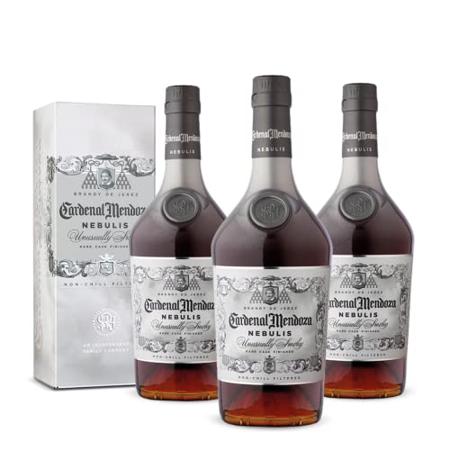 Cardenal Mendoza Nebulis Brandy de Jerez, Rare Cask Finished, (3x0,7l) 40% vol - Vielfach prämierter Premium Weinbrand in hochwertiger Geschenkbox, handwerkliches Erzeugnis mit begrenzter Produktion von Freixenet