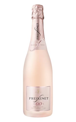 Freixenet Alkoholfrei Rosé 0,0% vol. (1 x 0,75 l) - alkoholfreie und kalorienreduzierte Alternative zu Sekt, Cava und Champagner (Low-Calorie und vegan) von Freixenet