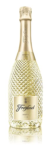 Freixenet Asti D.O.C.G. aus Piemont, Italien (1x0,75l) Süßer Schaumwein in edler Schmuckflasche mit Diamantoptik - Naturkorken - Moscato Bianco, vegan von FREIXENET