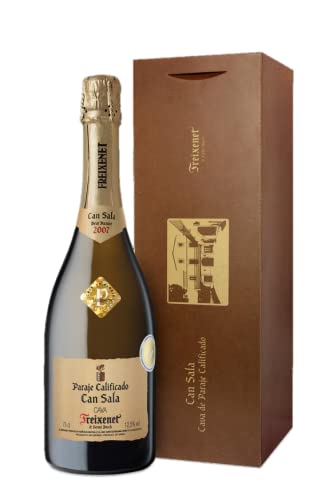 Freixenet Can Sala (1 x 0,75l) - Cava-Cuvée brut aus traditioneller Flaschengärung, feine Noten von Trockenfrüchten und Vanille, ideal als Aperitif und Begleiter zu kräftigen Speisen in Geschenkbox von Freixenet