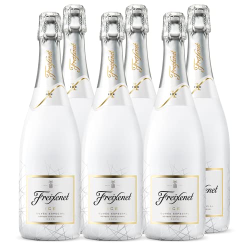 Freixenet ICE Cava, Cuvée Especial (6x0,75 l) Halbtrocken, Traditionelle Flaschengärung, besonders feine Perlage, Aromen von tropischen Früchten, cremig-süßer Geschmack von Freixenet