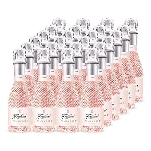 Freixenet Italian Rosé Extra Trocken (24 x 0,2 l) italienischer Spumante in einer eleganten Designerflasche im Kleinformat ideal für unterwegs, mit dem Geschmack süßer roter Früchte von Freixenet