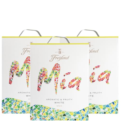 Freixenet Mia Blanco Bag-in-Box (3x3 l) - Spanischer Weißwein in Großpackung; lieblich, fruchtig-frisch und lebendig; zu leichten Fischgerichten und spanischen Tapas von Freixenet