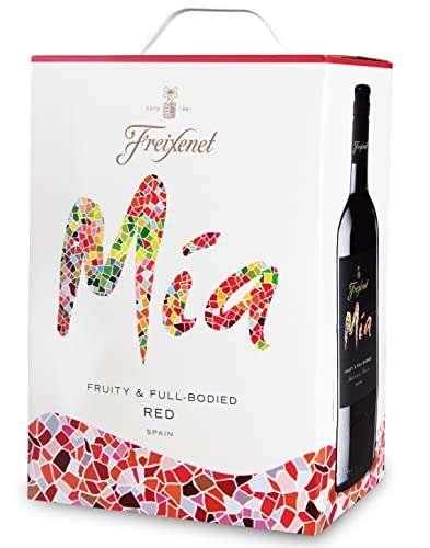 Freixenet Mia Tinto Bag-in-Box (1 x 3,0 l) Spanischer Rotwein in Großpackung; halbtrocken; geschmeidig und ausbalanciert; vollmundig-fruchtig; zu mediterranen Gerichten wie Tapas von Freixenet