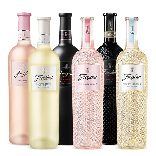 Freixenet "Wine Collection" Probierpaket (2x3x0,75l) 3x italienischer Wein - 1 Chianti, 1 Rose und 1 Pinot Grigo - 3x spanischer Wein - 1 Cabernet Sauvignon, 1 Rosado und 1 Sauvignon Blanc von Freixenet