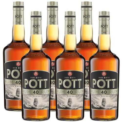 POTT Rum (6x0,7l) 40% vol., echter Übersee Rum - Hervorragend geeignet zum Kochen und Backen, für winterliche Heißgetränke, zum Verfeinern von Desserts, für Cocktails und Longdrinks oder pur auf Eis von Freixenet