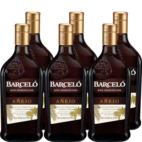 Ron Barceló Añejo Rum (6x0,7l) 37,5% vol - Feine Komposition außergewöhnlicher brauner Rumsorten, mit Nuancen von Toffee, frischer grüner Banane und sanftem weißem Pfeffer von Freixenet