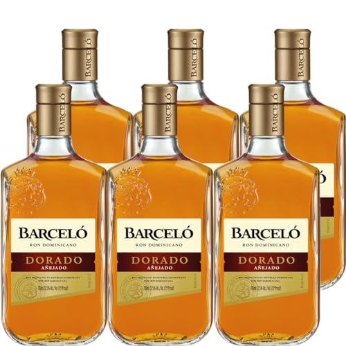 Ron Barceló Dorado Añejado Ron Dominikanischer Rum (6 x 0,7l) 37,5% vol. - Milder, sehr ausgewogener brauner Rum, In amerikanischer Weißeiche gereift - ideal für Longdrinks von Freixenet