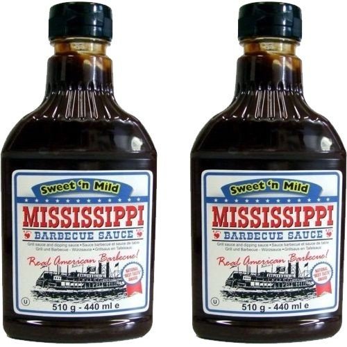 Mississippi Barbecue Grill Sauce 'Sweet'n Mild', 2x440ml (Doppelpack) von Mississippi