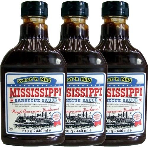 Mississippi Barbecue Sauce Sweet'n Mild 3 x 440ml (Grill-Sauce) von Jlwiy