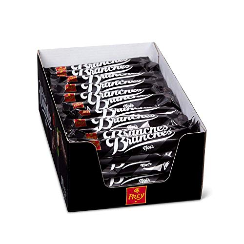 Frey Branches Classic Schokoriegel Noir 50er-Pack, 1.34 kg - Dunkle Schokoladen-Riegel mit Haselnusscremefüllung - UTZ-zertifizierte Schweizer Schokolade - Großpackung 50 Stück à 27g, einzeln verpackt von Frey