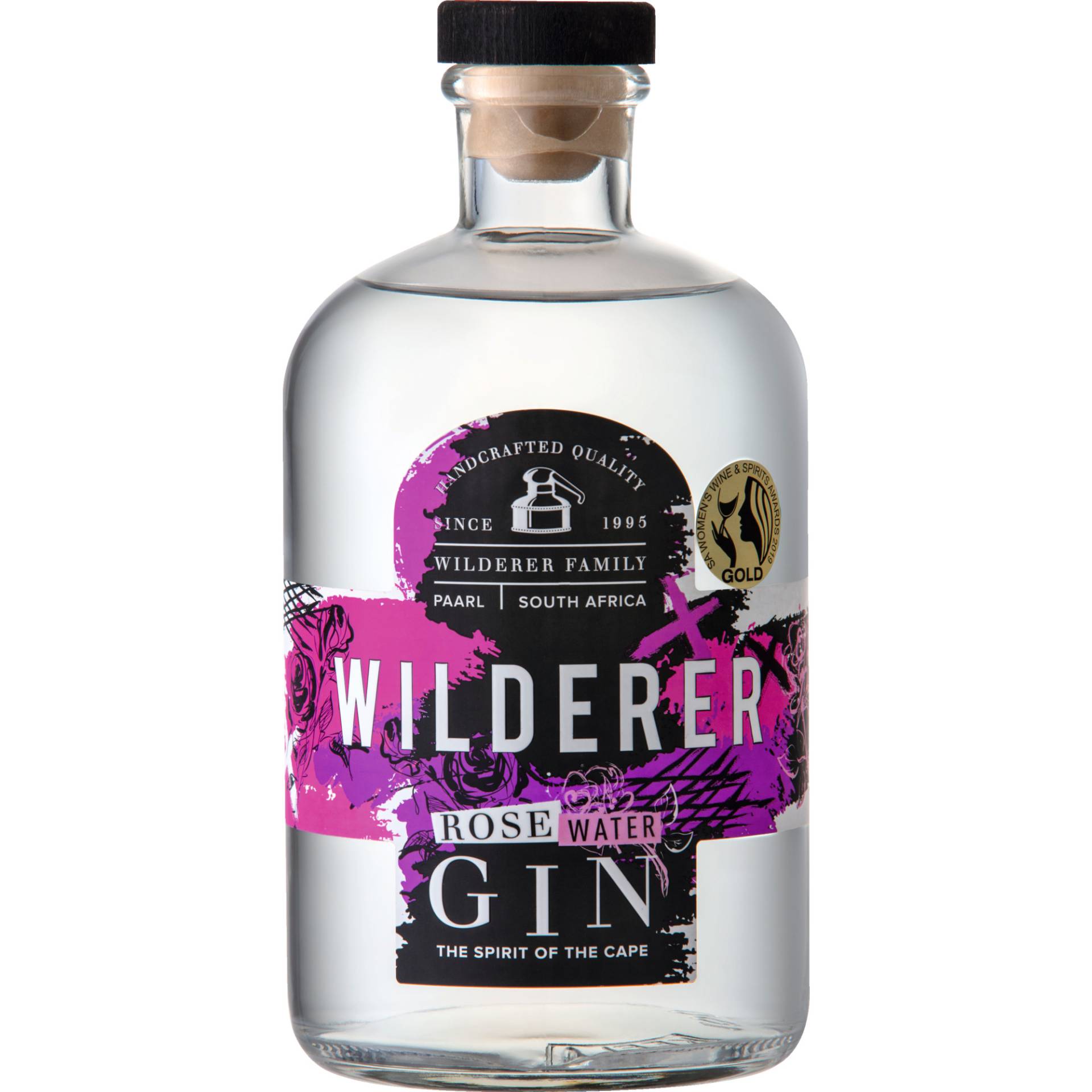 Wilderer Rose Water Gin, 1,0L, 43% vol., Spirituosen von Friedrich Klocke GmbH & Co KG - (D) 32457 Porta Westfalica