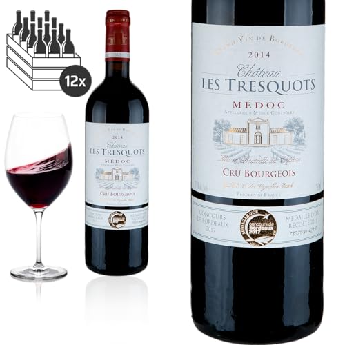 12er Karton 2014 Médoc Cru Bourgeois von Château Les Tresquots - Rotwein von Baron-Fuente