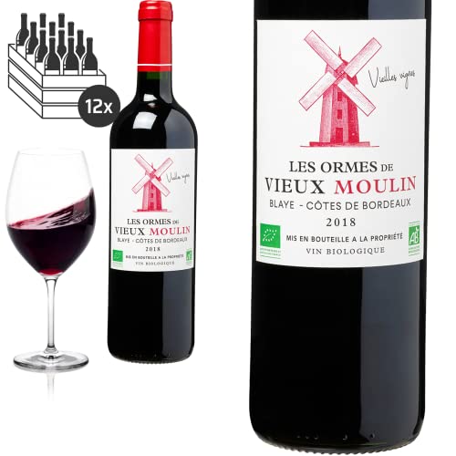 12er Karton 2018 Bio Blaye Côtes de Bordeaux von Les Ormes de Vieux Moulin - Rotwein 12er Karton 2018 Bio Blaye Côtes de Bordeaux von Les Ormes de Vieux Moulin - Rotwein von Baron-Fuente