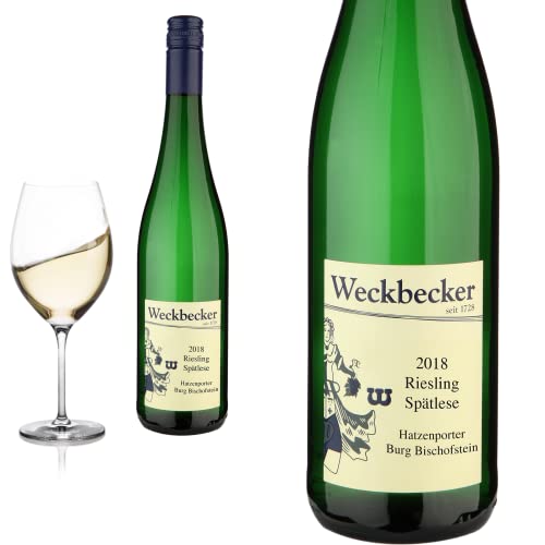 12er Karton 2018 Bio Riesling Spätlese lieblich Weingut Weckbecker Weißwein von Friedrich Kroté