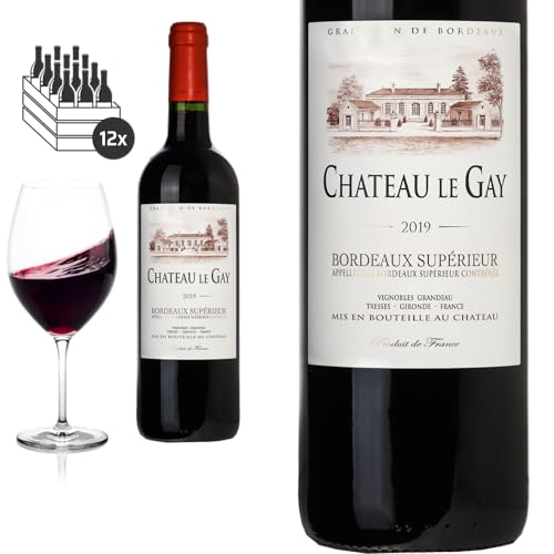 12er Karton 2019 Bordeaux Supérieur von Château le Gay - Rotwein von Friedrich Kroté