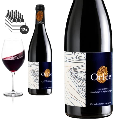 12er Karton 2019 Corbières rouge Cuvée Orfée Celliers d'Orfée - Ornaisons - Rotwein von Friedrich Kroté