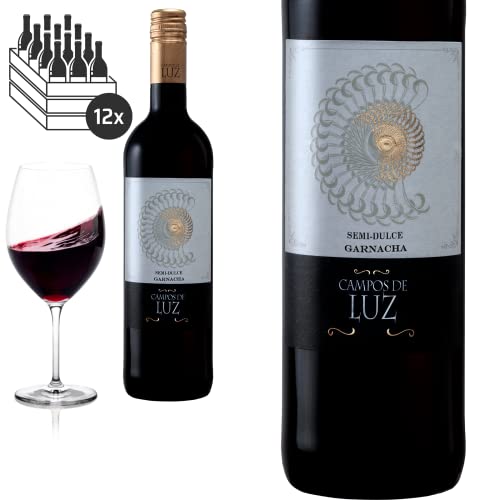 12er Karton 2020 Garnacha Semi Dulce Carinena von Campos de Luz - Rotwein von Baron-Fuente
