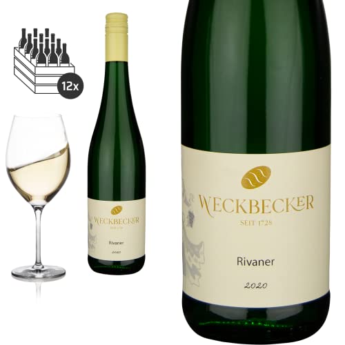 12er Karton 2020 Rivaner Mosel trocken von Weingut Weckbecker - Weißwein von Friedrich Kroté