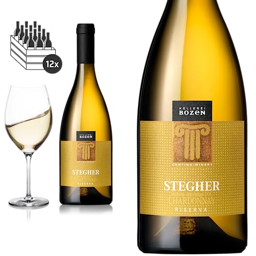 12er Karton 2020 Stegher Chardonnay Riserva DOC Südtirol von Kellerei Bozen/Gries - Weißwein von Baron-Fuente