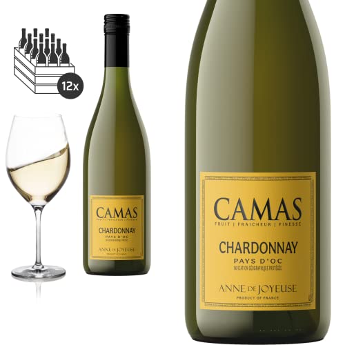12er Karton 2021 Chardonnay Camas von Anne de Joyeuse - Weißwein von Friedrich Kroté