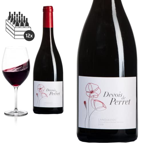 12er Karton 2021 Languedoc Rouge Devois de Perret von Cellier du Pic - Rotwein von Friedrich Kroté