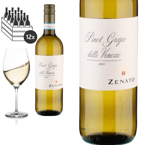 12er Karton 2021 Pinot Grigio delle Venezie von Zenato Azienda Vitivinicola - Weißwein von Friedrich Kroté
