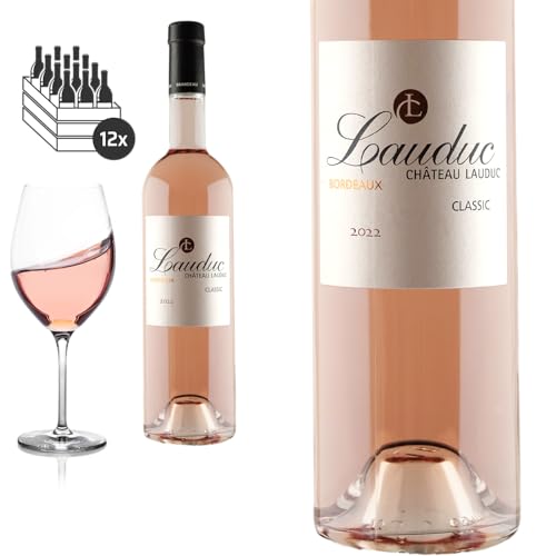 12er Karton 2022 Bordeaux ROSÉ - Classic - trocken von Château Lauduc - Roséwein von Friedrich Kroté