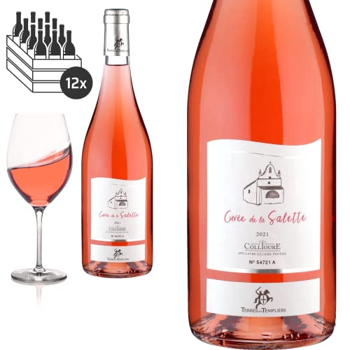 12er Karton 2022 Collioure Rosé Cuvée de la Salette von Terres des Templiers - Roséwein von Baron-Fuente