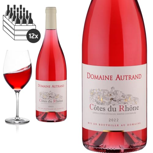 12er Karton 2022 Côtes du Rhône Rosé von Domaine Autrand - Roséwein von Friedrich Kroté