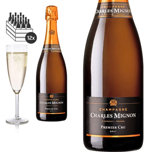 12er Karton Champagne Blanc Premier Cru Brut von Charles Mignon (12 x 0,75 l) von Baron-Fuente