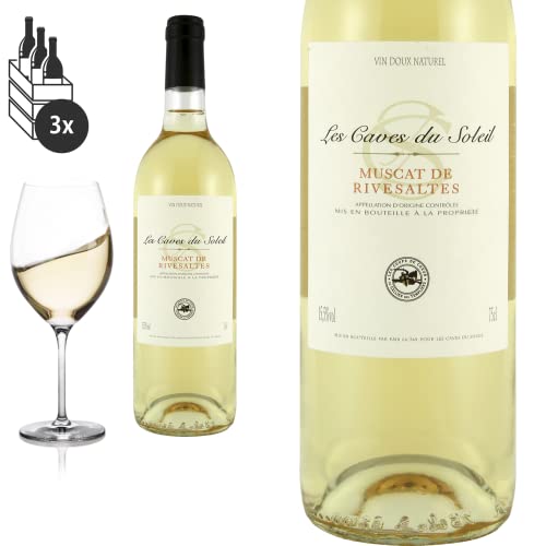 3er Karton Muscat de Rivesaltes Les Caves du Soleil von Terres des Templiers - Weißwein von Baron-Fuente