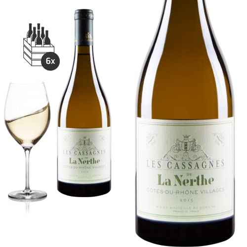 6er Karton 2015 Côtes du Rhône blanc les Cassagnes von la Nerthe - Weißwein von Baron-Fuente