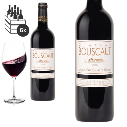 6er Karton 2016 Château Bouscaut Pessac-Léognan Grand Cru Classé de Graves - Rotwein von Friedrich Kroté