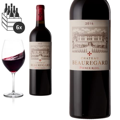 6er Karton 2016 Pomerol Château Beauregard Bio Rotwein von Friedrich Kroté