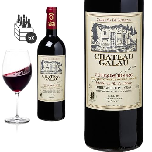 6er Karton 2017 Côtes de Bourg von Château Galau - Rotwein von Friedrich Kroté