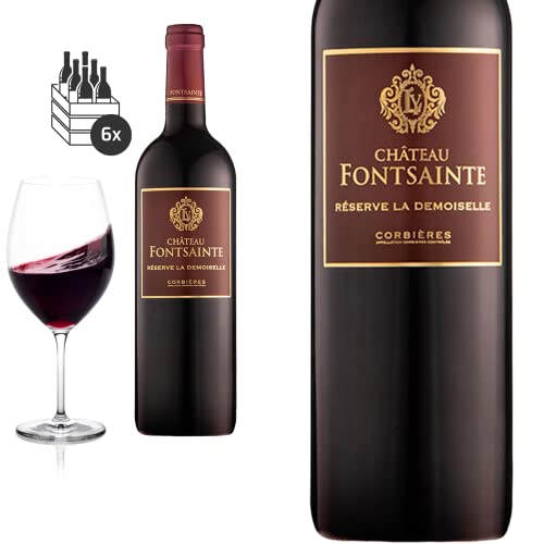6er Karton 2018 Corbières Reserve la Demoiselle von Château Fontsainte - Rotwein von Baron-Fuente